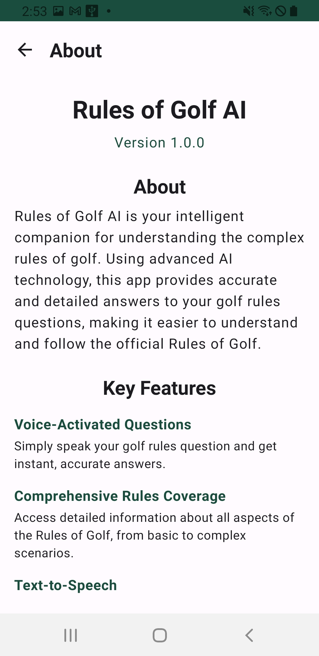 Rules of Golf Ai Android Screenshot - Rule Details
